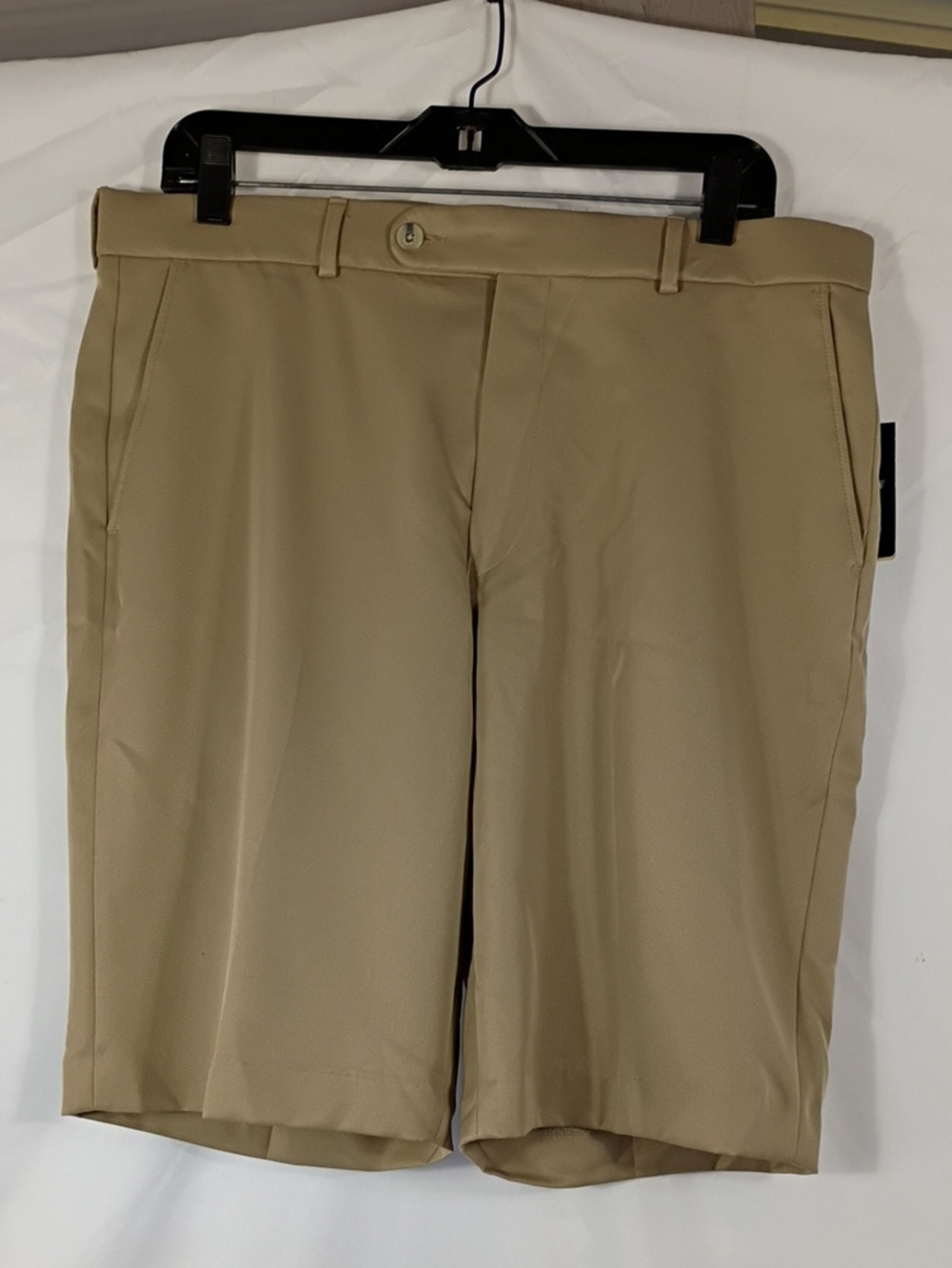 NWT Ballin Comfort-eze Mens Golf Shorts Tan Size 34 Nanotechnology Summer
